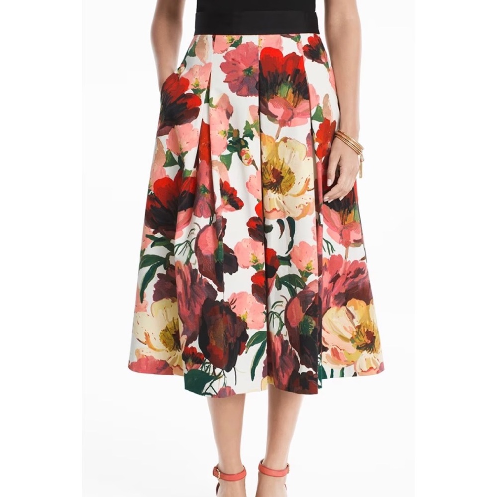 NWT WHBM Poppy Full Midi Skirt
